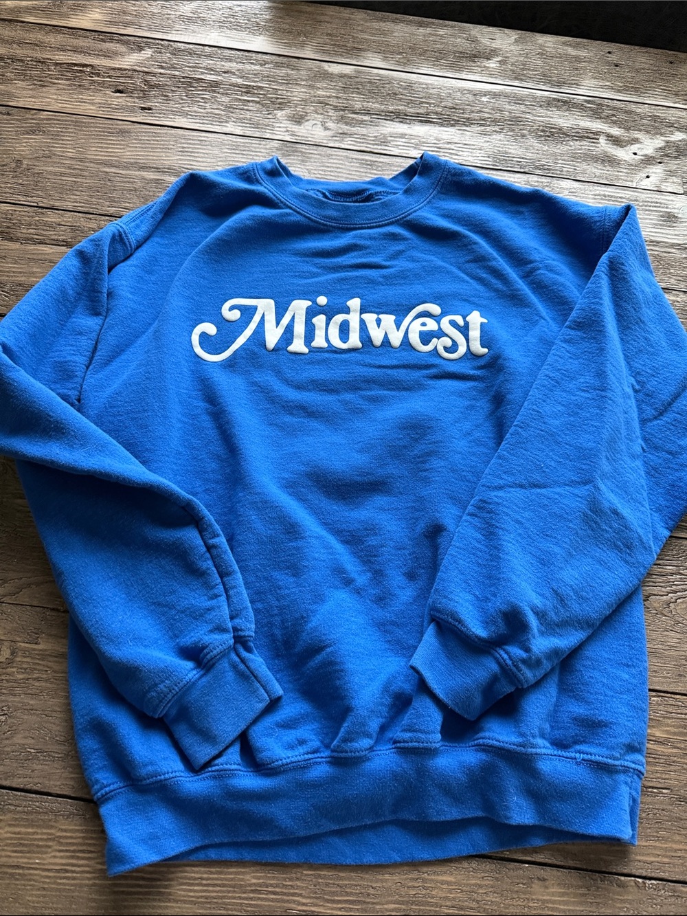 Gildan Bright Blue 'Midwest' Crewneck Sweatshirt